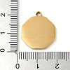 Ion Plating(IP) 304 Stainless Steel Pendants STAS-D025-07G-3