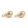 Brass Pave Clear Cubic Zirconia Stud Earring Findings LS-KK-N256-02G-D-1