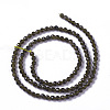 Natural Golden Sheen Obsidian Beads Strands G-F596-17-2mm-2