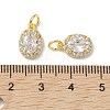 Brass Micro Pave Clear Cubic Zirconia Charms KK-K360-17G-3