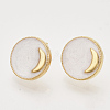 Brass Stud Earring Findings KK-N216-37G-03-NF-2