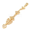 Tassel Brass Micro Pave Clear Cubic Zirconia Big Pendants KK-L271-01G-08-2