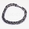 Fashionable Retro 304 Stainless Steel Byzantine Chain Bracelets BJEW-F041-08-1