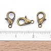 Antique Bronze Tone Zinc Alloy Lobster Claw Clasps X-E103-NFAB-5