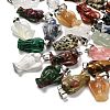 Natural & Synthetic Mixed Gemstone Pendants G-B127-10P-1