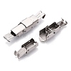 Tarnish Resistant Smooth Surface 201 Stainless Steel Watch Band Clasps X-STAS-R063-65-2