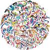 50Pcs Cartoon Dinosaur Paper Self-Adhesive Picture Stickers AJEW-S086-06-1