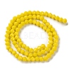 Opaque Solid Color Imitation Jade Glass Beads Strands GLAA-F029-P4mm-05-2