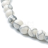 Synthetic Howlite Beaded Stretch Bracelets BJEW-A117-A-10-6