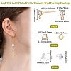CREATCABIN 60Pcs Brass Stud Earring Findings KK-CN0002-06-2