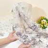Embroidered Flowers Polyester Tulle Lace Fabric DIY-WH0449-31A-3