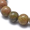 Natural Unakite Bead Stretch Bracelets X-BJEW-K212-A-042-3