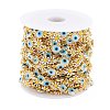 Handmade Brass Enamel Link Chains CHC-D031-02G-3