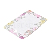 Rectangle Floral Paper Jewelry Display Cards with Hanging Hole CDIS-C004-08E-3