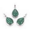 Synthetic Malachite Pendants G-L512-C01-1