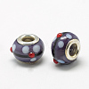 Handmade Bumpy Lampwork European Beads LAMP-T004-21B-2