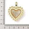 Brass Micro Pave Clear Cubic Zirconia Pendants KK-B141-04G-01-3
