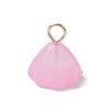 Acrylic Lotus Pendants PALLOY-JF02712-02-3