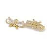 Brass Micro Pave Clear Cubic Zirconia Charms KK-L212-15G-2