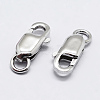 Anti-Tarnish Rhodium Plated 925 Sterling Silver Lobster Claw Clasps STER-K167-075E-P-3