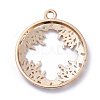 Zinc Alloy Open Back Bezel Pendants X-PALLOY-E577-20KCG-2