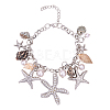   Trendy Charm Bracelets BJEW-PH0004-03-WH-1