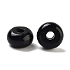 Natural Black Obsidian European Beads G-C134-04A-2