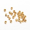 Rondelle Brass Crimp Beads KK-L134-27G-2