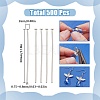 500Pcs Brass Flat Head Pins KK-SC0005-26B-2