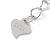 Rhodium Plated 925 Sterling Silver Chain Extenders STER-G036-19P-2