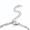 304 Stainless Steel 2-strand Cable Chain Bracelets BJEW-L673-015-P-2