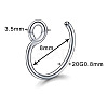 316 Surgical Stainless Steel Clip on Nose Rings WGA7223-01-5