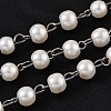 Handmade Glass Pearl Beaded Chains for Necklaces Bracelets Making X-AJEW-JB00133-01-1