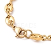 Vacuum Plating 304 Stainless Steel Coffee Bean Chain Necklace for Men Women NJEW-E063-01G-4