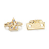 Rack Plating Brass Pave Cubic Zirconia Slide Charms KK-G464-02LG-1