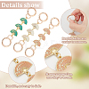 WADORN 3Pcs 3 Colors Fan with Flower Alloy Enamel Link Purse Strap Extenders FIND-WR0009-38-4