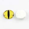 Half Round/Dome Dragon Eye Pattern Glass Flatback Cabochons for DIY Projects X-GGLA-Q037-8mm-30-2