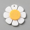 Opaque Resin Pendants LS-RESI-WH0029-46B-01-1