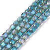Electroplate Opaque Glass Beads GLAA-F108-10A-12-1