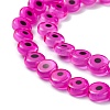 Handmade Evil Eye Lampwork Flat Round Bead Strands LAMP-L058-8mm-16-3