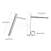 304 Stainless Steel Stud Earring Findings STAS-G224-21S-02-3