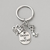 Alloy Pendant Keychains KEYC-WH0030-72-1