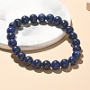 Natural Lapis Lazuli Bead Stretch Bracelets X-BJEW-K212-B-047-6