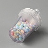 Transparent Resin Cat Ear Bottle Pendants RESI-WH0021-65D-2