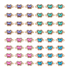 Spritewelry 48Pcs 4 Colors Alloy Crystal Rhinestone Connector Charms FIND-SW0001-26-27