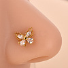 316L Surgical Stainless Steel Clear Cubic Zirconia L-Shaped Nose Rings WG09863-22-1