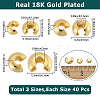 120Pcs 3 Styles Brass Crimp Beads Covers KK-SC0007-34-2