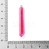 Electroplated Natural Quartz Pendants G-P315-B01-05G-3