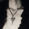 Gothic Alloy Thorns Pendant Necklaces for Unisex WG7D1A5-01-1