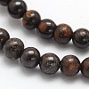 Natural Bronzite Round Beads Strands G-N0166-32-4mm-2